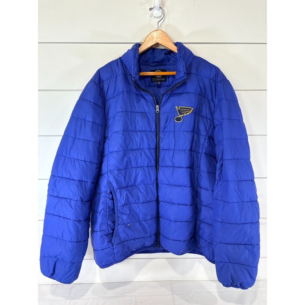 St. Louis Blues Mens Puffer Jacket Size XL *Defects* NHL Sports by Carl Banks